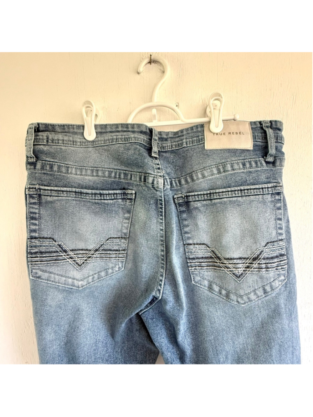 True Rebel 808 Slim Fit Jeans Men's 36W x 32L Blue Denim